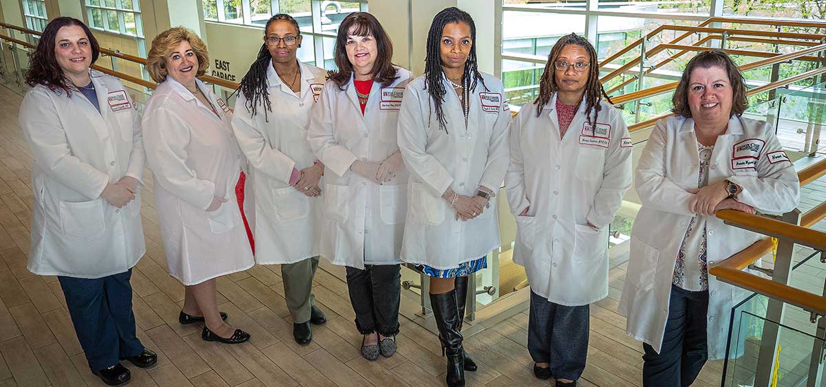 From Left: Lauren Cappellitti, BSN, RN, CCM, Stacey Joseph, BSN, RN, Charvonne Riley,Eileen Fagan-Fittery, BSN, RN, CCM, ONC, Chrystal Lucas, MSN, BSN, CCM,
Monique Goodman, MSN, RN, and Brenda Wysocki, BSN, RN